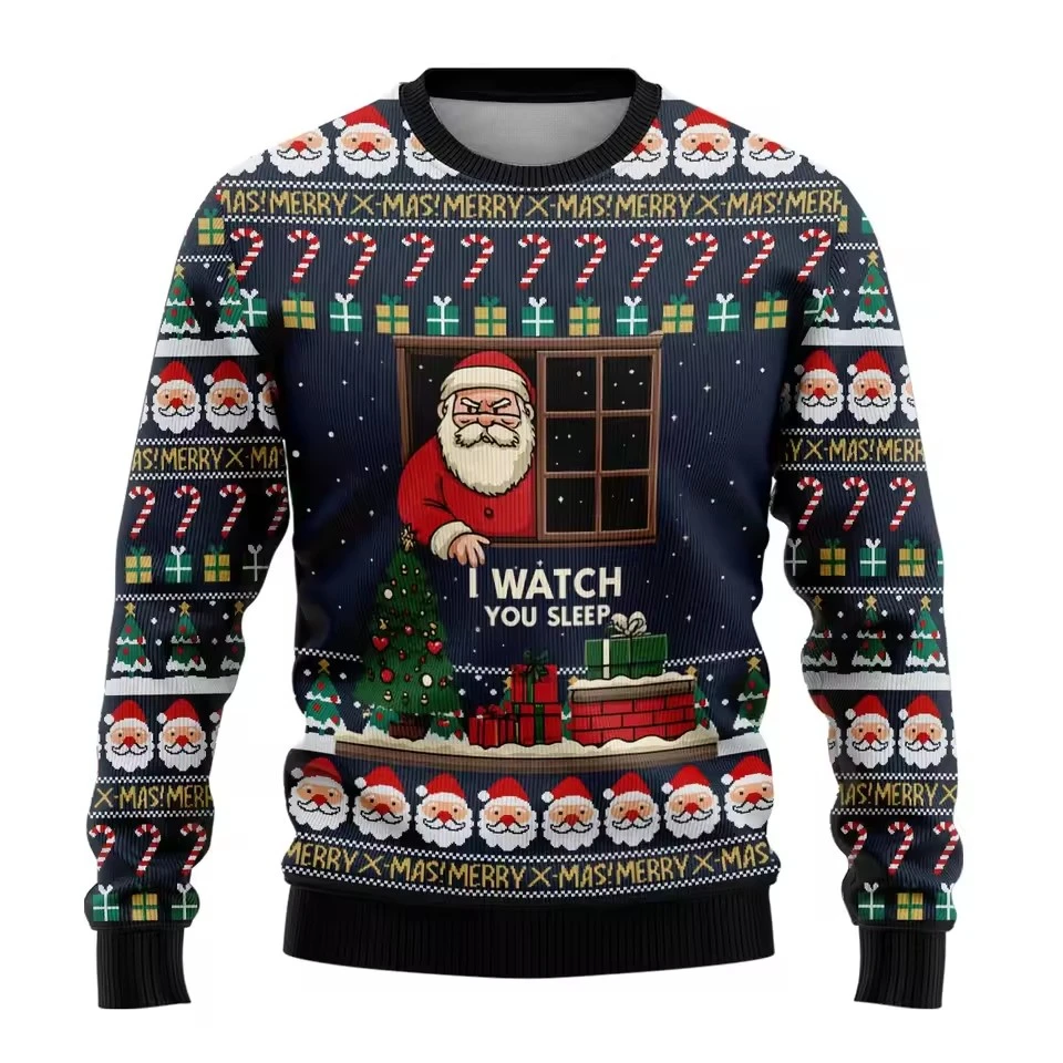 

Christmas 2025 sweatshirt Style Xmas 3D Printed Sweatshirts Santa Claus Snowman Round Neck Sweatshirts Pullovers Women Tops