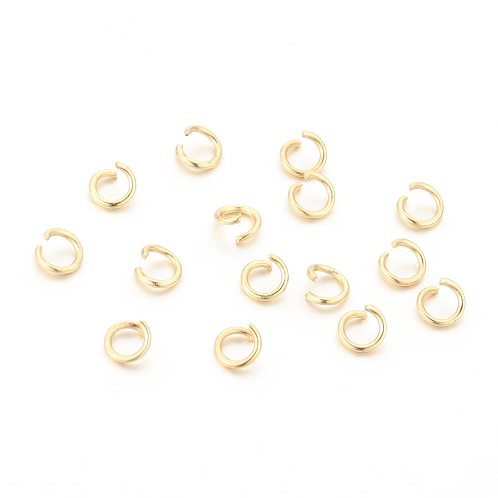 100pcs  Stainless Steel Open Jump Rings 5MM Jewelry Necklace Split Rings Connectors for DIY Gifts Making Bulk Wholesale