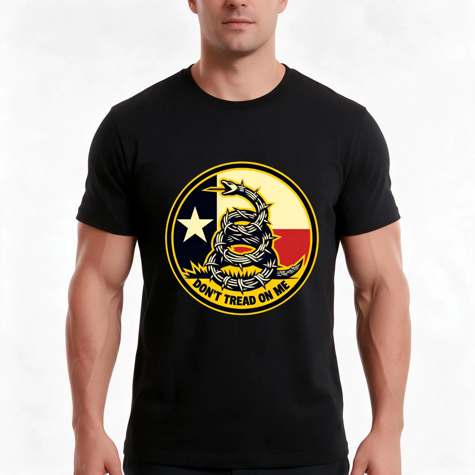 Don't Tread on Me - Texas T-Shirt, Summer Casual Cotton Tee, Oversized Streetwear Tops, Vintage Graphic Print, Unisex Men Women