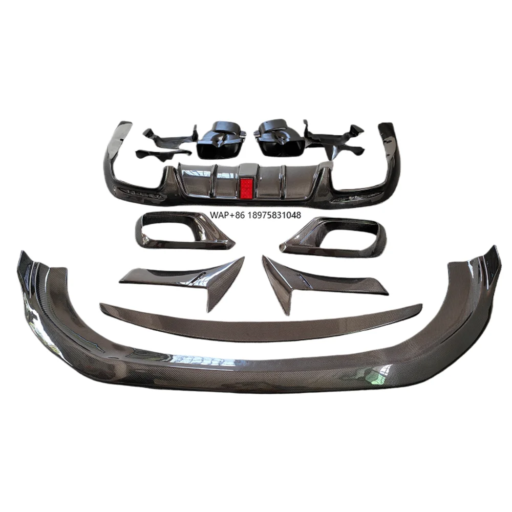 

Carbon Fiber Body Kit for S-Class S63 S65 W222 Front Bumper Lip Decorative Parts Rear Diffuser Spoiler