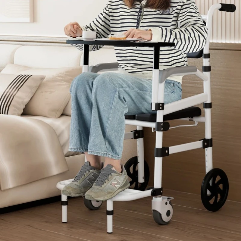 ‌Portable Commode Chair for Elderly - Adjustable Height Shower Toilet Seat with Pail, Non-Slip Bath Safety for Seniors