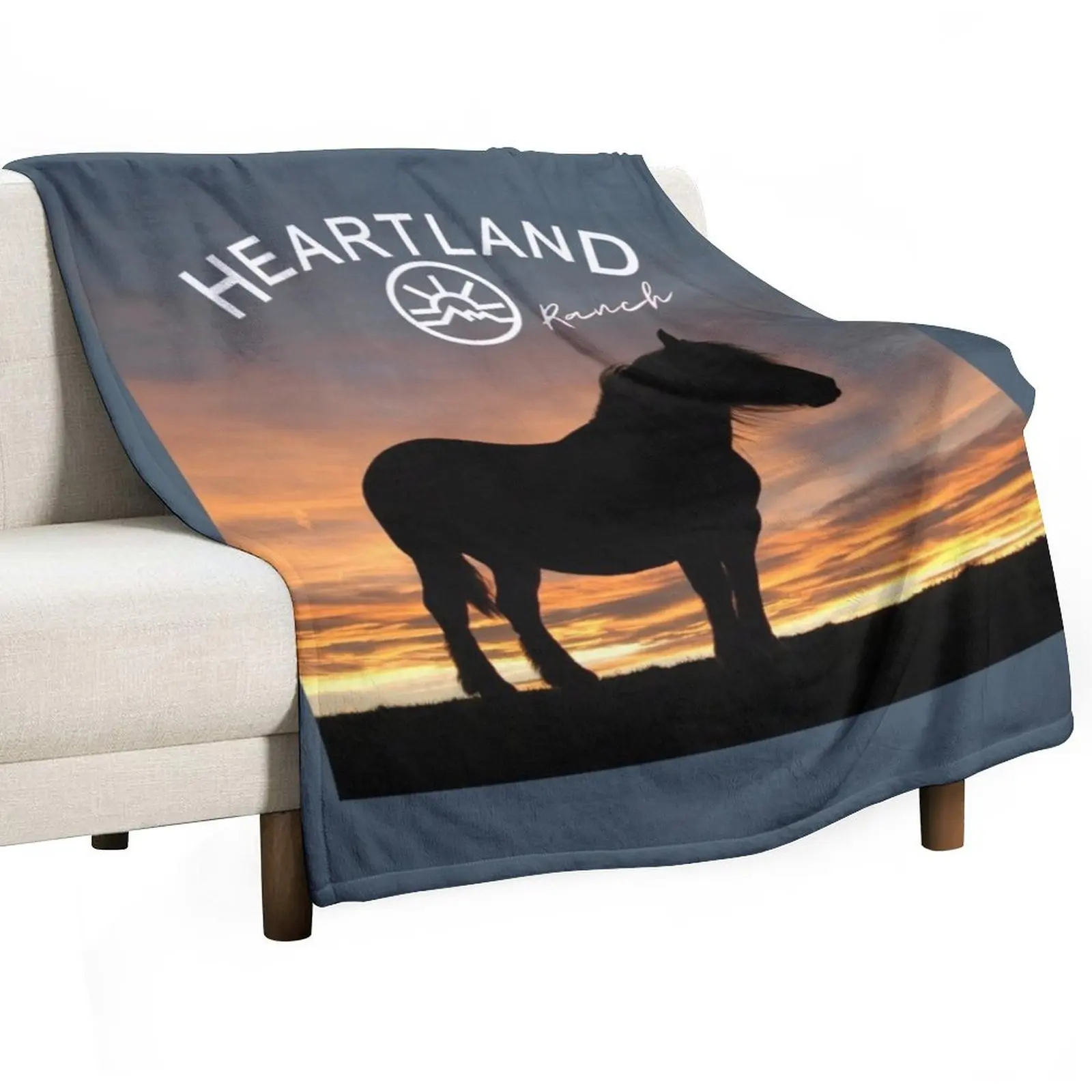 Heartland Ranch , Heartland Horse Throw Blanket Furry Cute Plaid Multi-Purpose cosplay anime for winter Hairys Blankets