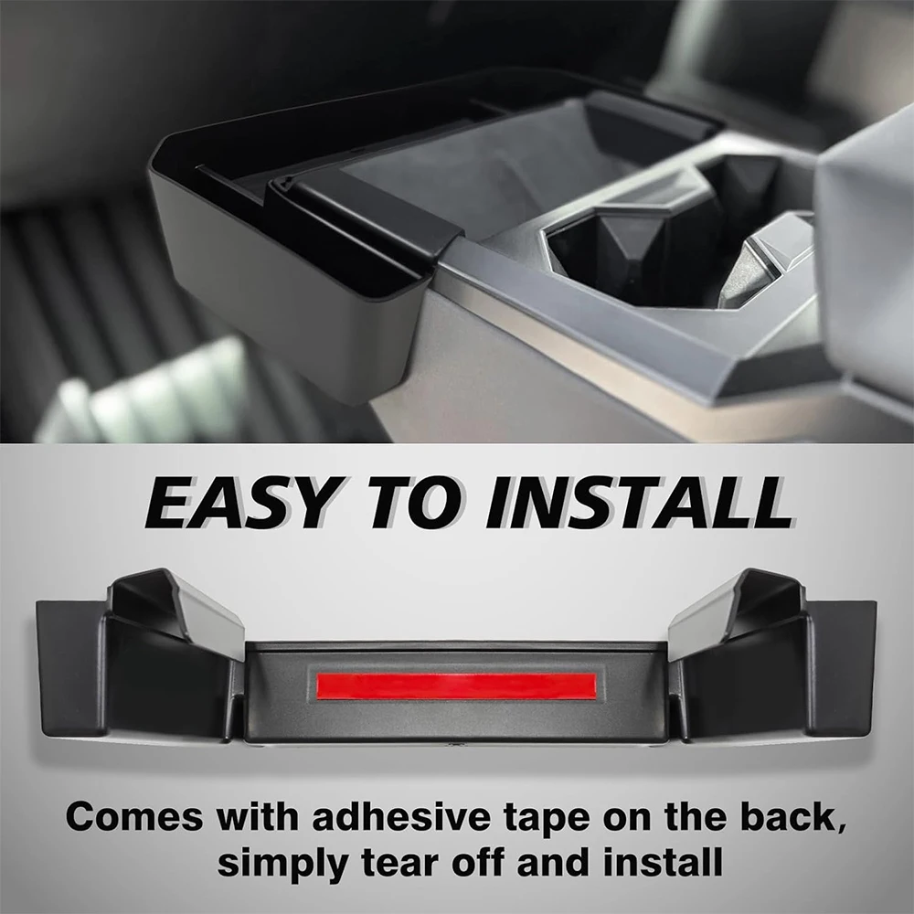 NeWPickup Console Storage Box For Tesla Cybertruck 2023-2025Cup Holders Front Tray Center Console Organizer Interior Accessories view 5
