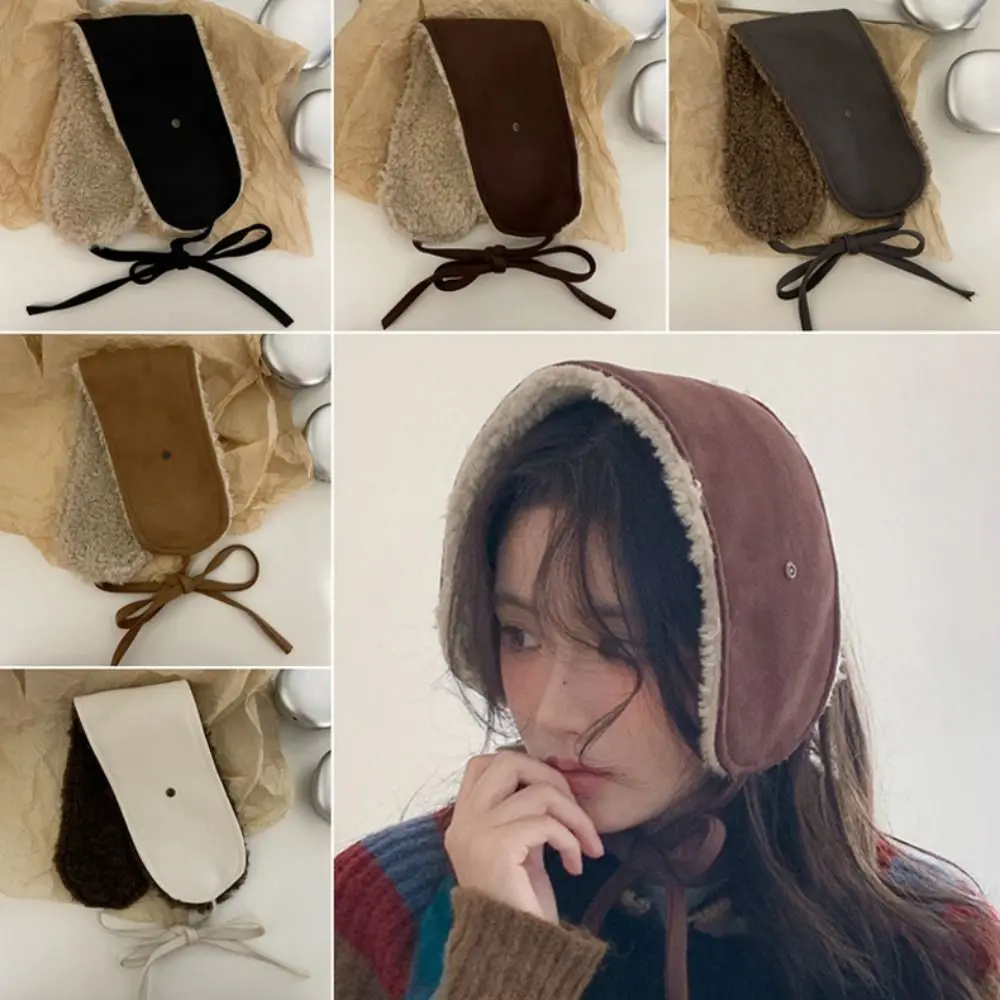 Modische Ohrenschützer aus Lammwolle/Gämsen, Winter, warm, Kälteschutz, flauschige Ohrstöpsel, weicher Ohrenwärmer