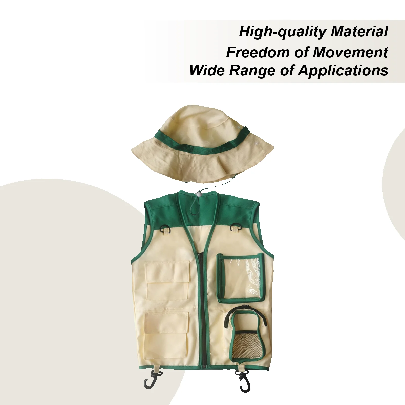 Kids Explorer Vest And Hat Outdoor Exploration Set Creative Vest And Hat Explorer Gear For Camping Hiking Beach Jungle Picnic