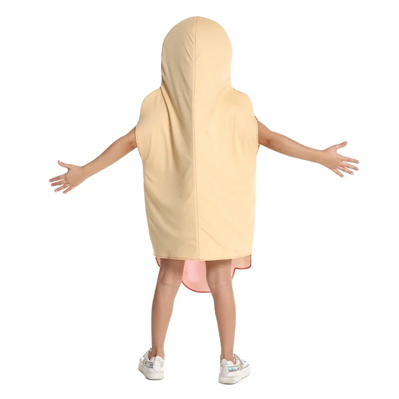 Disfraces Unisex para niños, Cosplay de Hot Dog, juego de rol de Halloween, mono de helado, vestido elegante para niña, fiesta de cumpleaños de fresa