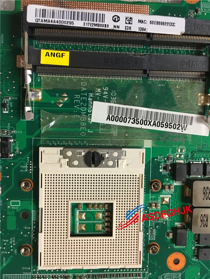 Original für Toshiba Satellite l640 L645 Motherboard A 000073500   DATE2DMB8E0 vollständig getestet