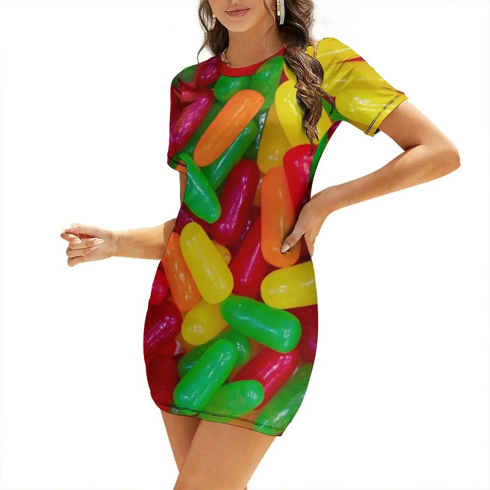 

Mike and Ikes Short-Sleeved Dress Dress women Aesthetic clothing