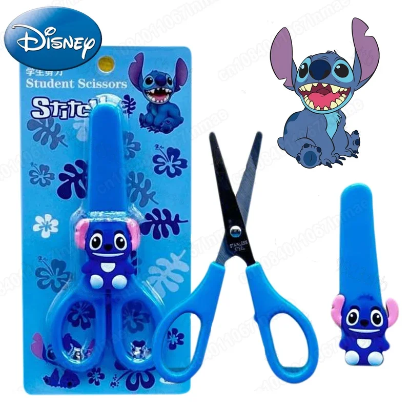 NEW Disney Stitch Stainless Steel Scissors Cartoon Lilo & Stitch Silicone Paper Knife Crafting DIY Supplies Student Stationery