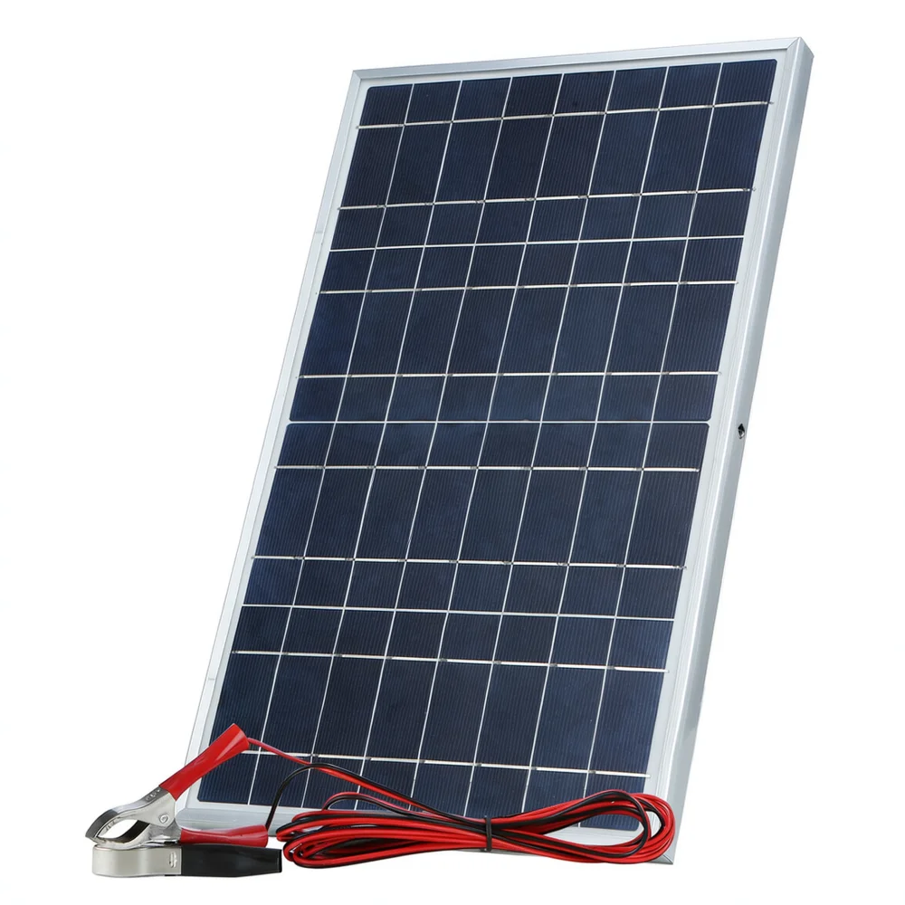 Efficient 10W Single Crystal Solar Panel Set 12V 18V Battery Charging Controller Waterproof Module For RV Travel Van