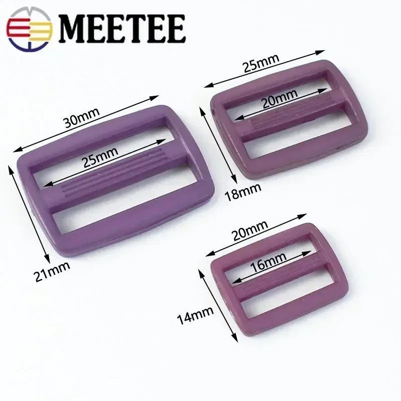 30 sztuk Meetee 16-25mm plastikowe klamry pasek plecakowy regulator haki pasek do torby Tri-Glide suwak pierścień zapięcie DIY akcesoria sprzętowe — zdjęcie 4