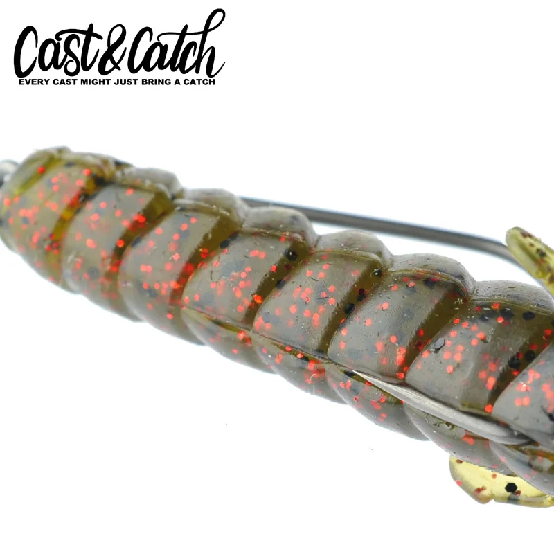 يلقي والالتقاط ES7 خطافات إزاحة واسعة Gape 30 قطعة/الحزمة خطاف صيد من الفولاذ عالي الكربون لطعوم بلاستيكية ناعمة طعم باس #4