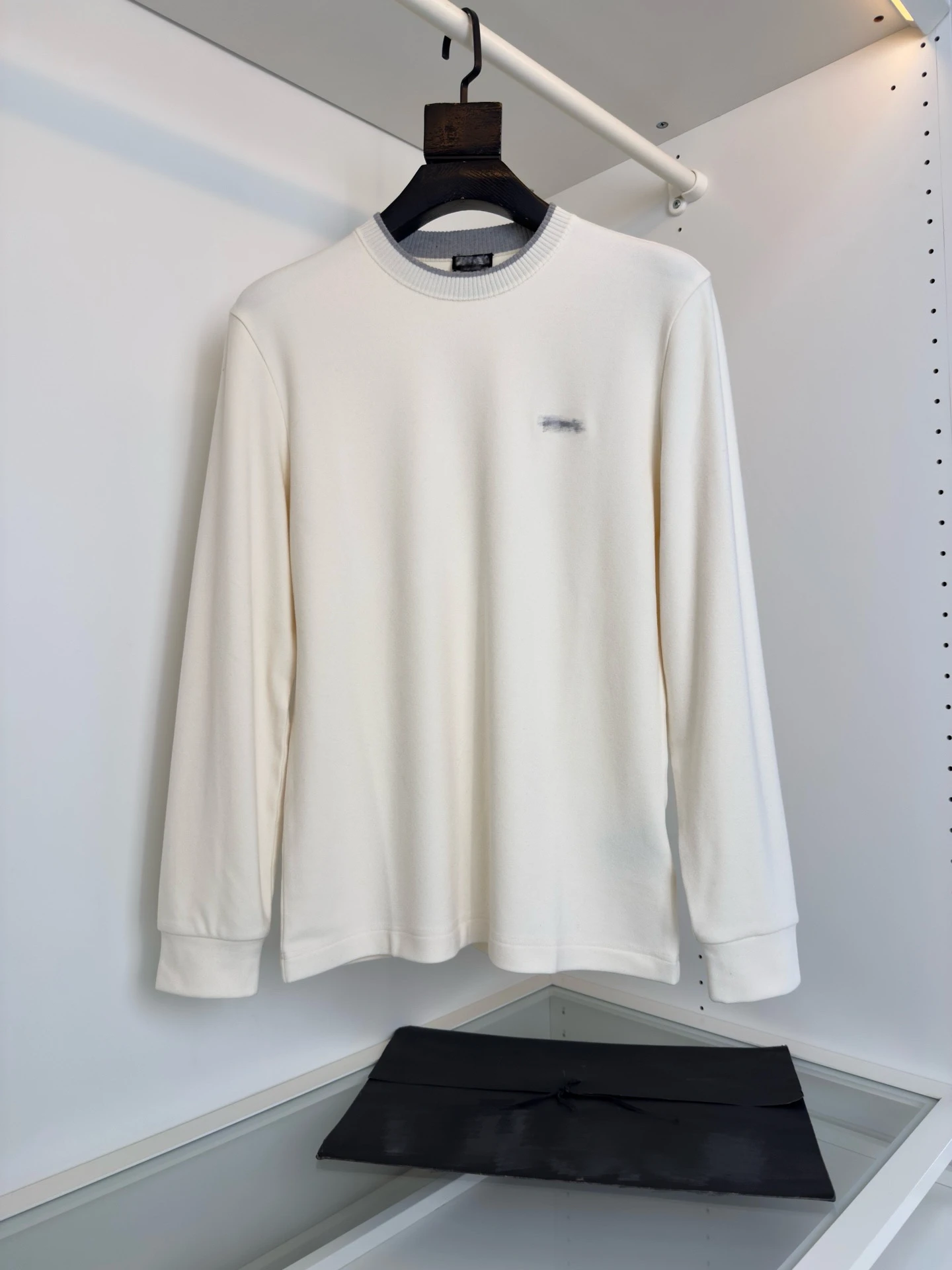 

Classic Men's Knitted Long Velvet Cotton Base irt Comfortable Casual Versatile Busin Casual Warm ential Top