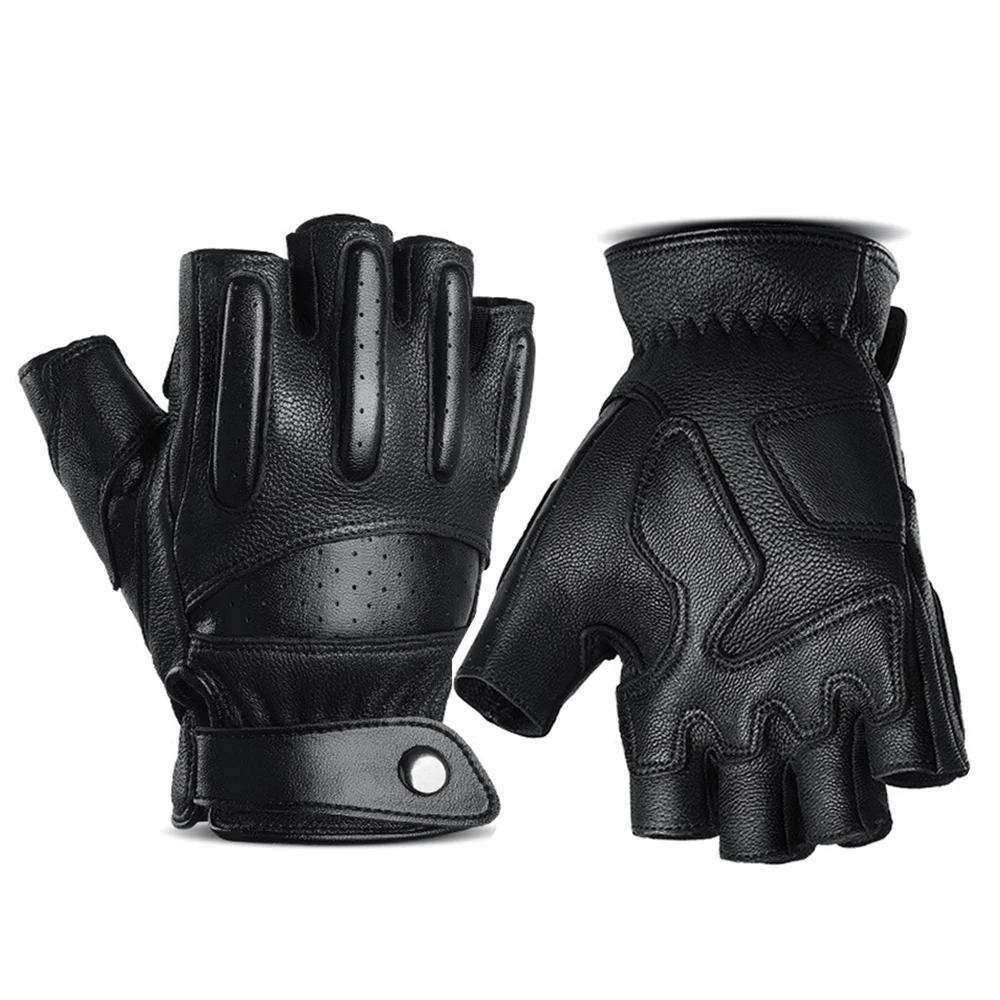 

Motorcycle Leather Gloves Men Woman Motocross Cycling Sports Summer Mtb Biker Driving Riding Motorcyclist Half Finger Glove