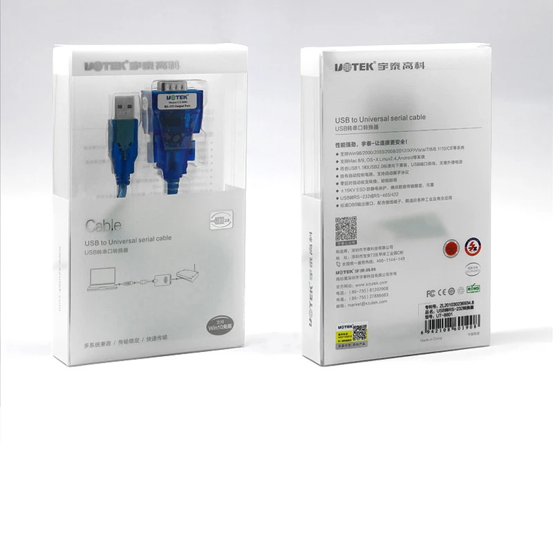 UOTEK USB إلى RS232 محول كابل DB9 RS-232 USB محول تحويل كابل Com مع FTDI رقاقة حلقة مغناطيسية UT-8801 #6