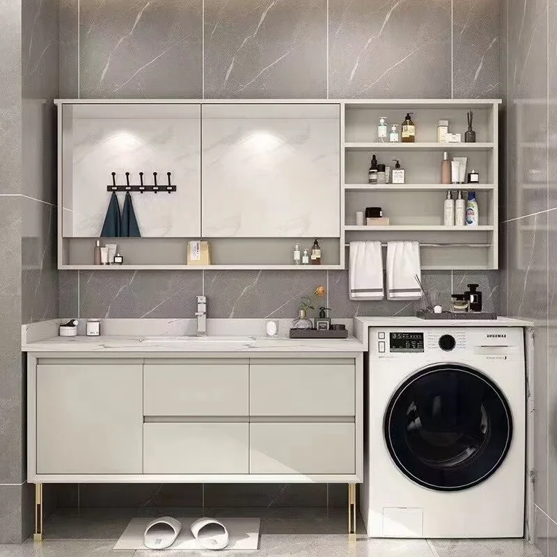 Modern Laundry Cabinet Bathroom Cabinet Wash Machine Vanity