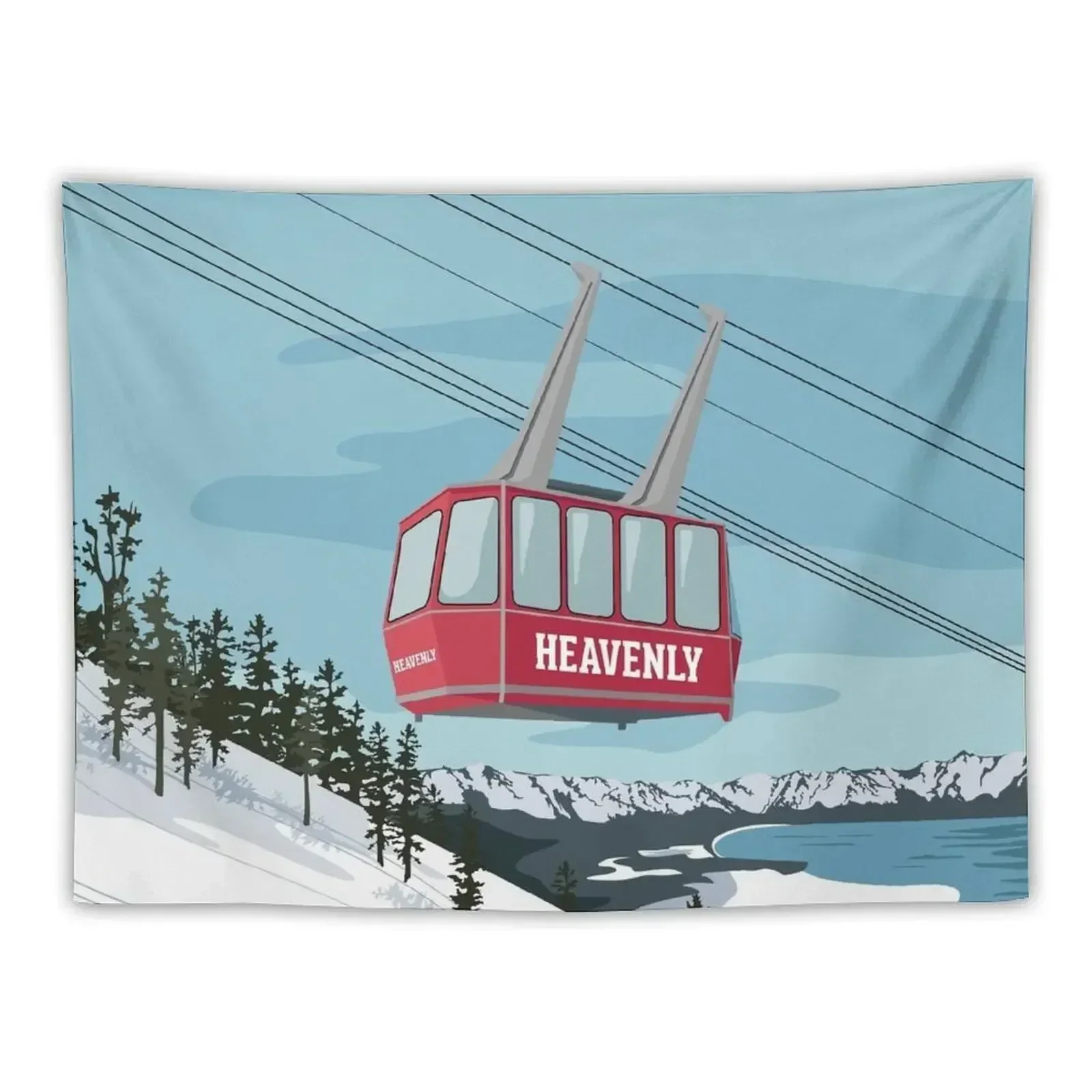 Heavenly Mt. Gondola Tapestry Outdoor Decoration Home Supplies Tapestry