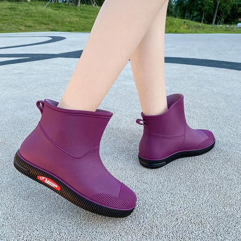 2023 new rain boots for women, outdoor fashionable rain boots, winter cotton warm outdoor non-slip waterproof rubber shoes for w