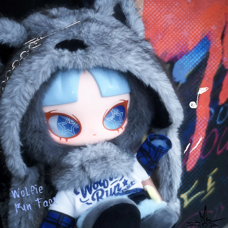 

New in stock：22cm INN Original Limited Edition wolfie Series Kawaii Big Doll Vinyl Aciton Figure Lover Girlfriend Gift