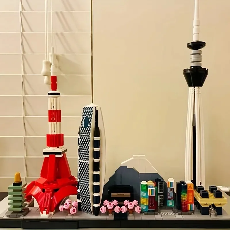 مدينة العمارة سان فرانسيسكو تريفي نافورة نيويورك دبي أفق اللبنات سنغافورة البناء الطوب اللعب الهدايا