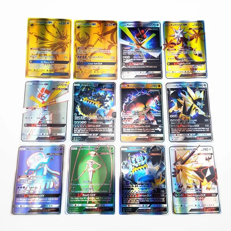 120PCS Pokemon Tag Team Energy EX GX Card Best Selling Children Battle English Version Game Shining TOMY Cards