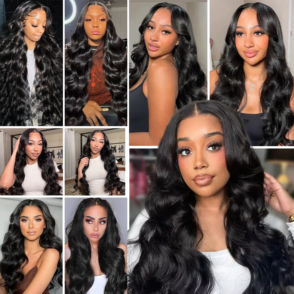 32 بوصة طويلة الجسم موجة الخامس جزء شعر مستعار 100% شعر بشري خام اللون الطبيعي الخامس جزء الباروكات للنساء المبتدئين ودية شعر مستعار بشري 200 الكثافة #6