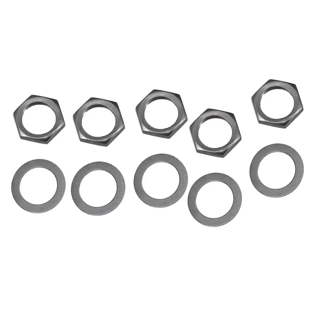 10 Socket Nut Washer Electric Guitar   Connector Nuts Parts