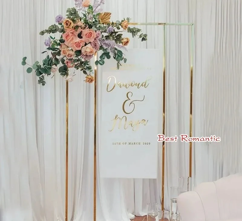 Wedding Backdrop Stand Floral Frame Event Party Decoration Photo