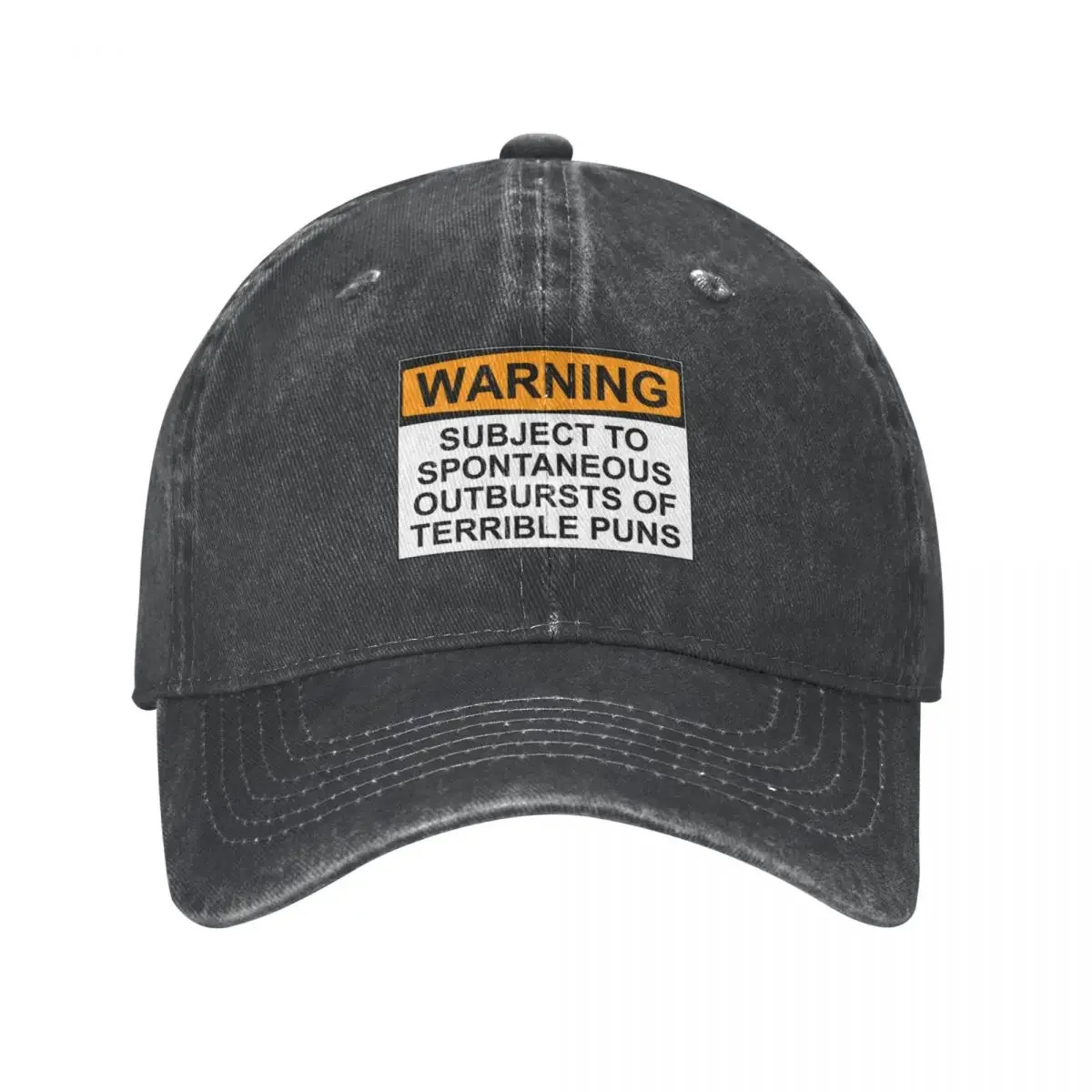 WARNING: SUBJECT TO SPONTANEOUS OUTBURSTS OF TERRIBLE PUNS Cowboy Hat Luxury Man Hat Visor Mens Caps Women's