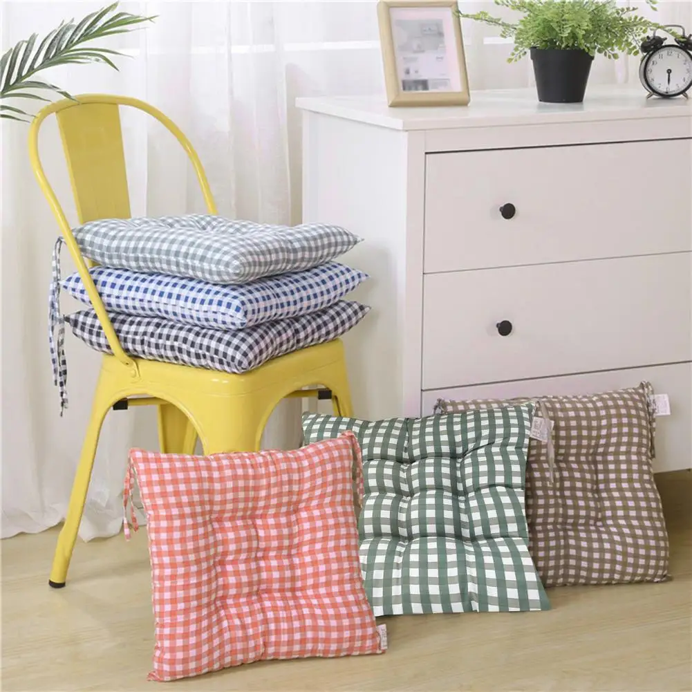 41x41cm Household Thick Solid Color Sanding Chair Cushion Chair Cushion Winter Office Bar Chair Back Seat Sofa Cushion Hip