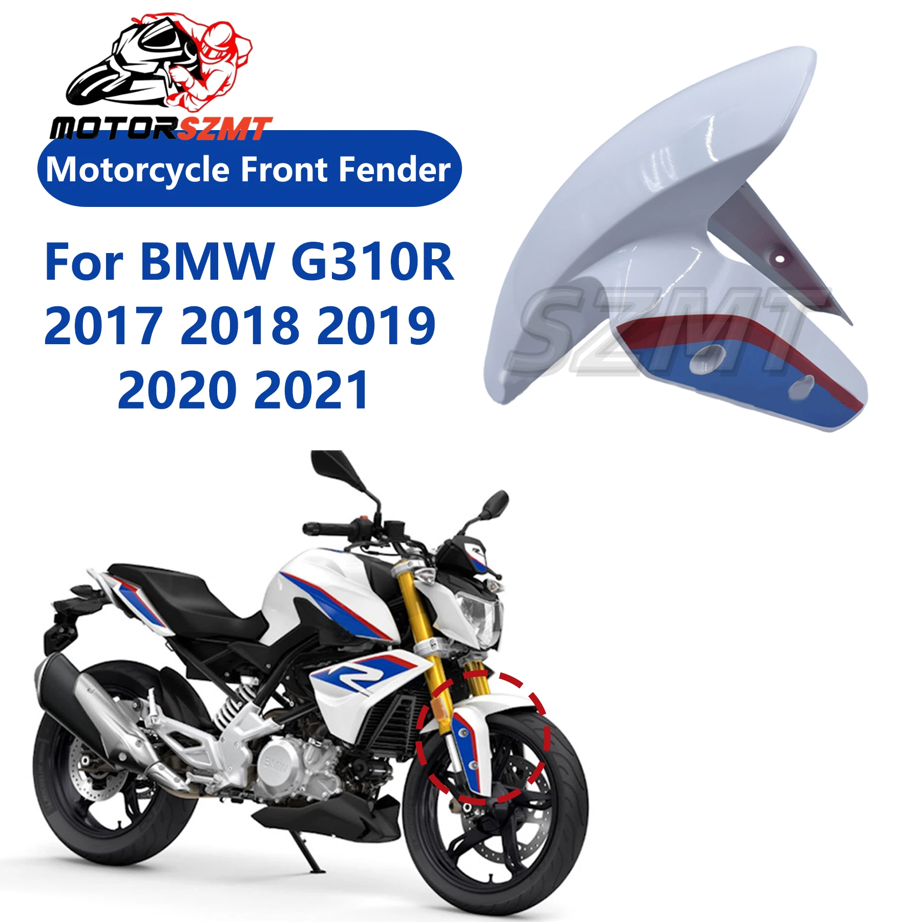 

Motorcycle Accessories Front Fender Front Tire Cover Fairing ABS Carbon Painted Mudguard Fit for BMW G310R 2017 2018 2016-2021
