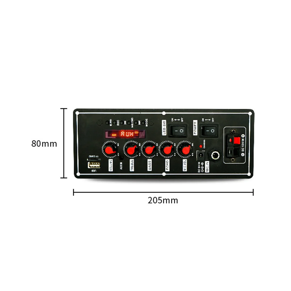 A57G-7.4V Scheda Amplificatore Square Dance 2X10W Amplificatore Altoparlante Supporto Bluetooth AUX U-Disk 5-8 Pollici Altoparlante Home Theater FAI DA TE