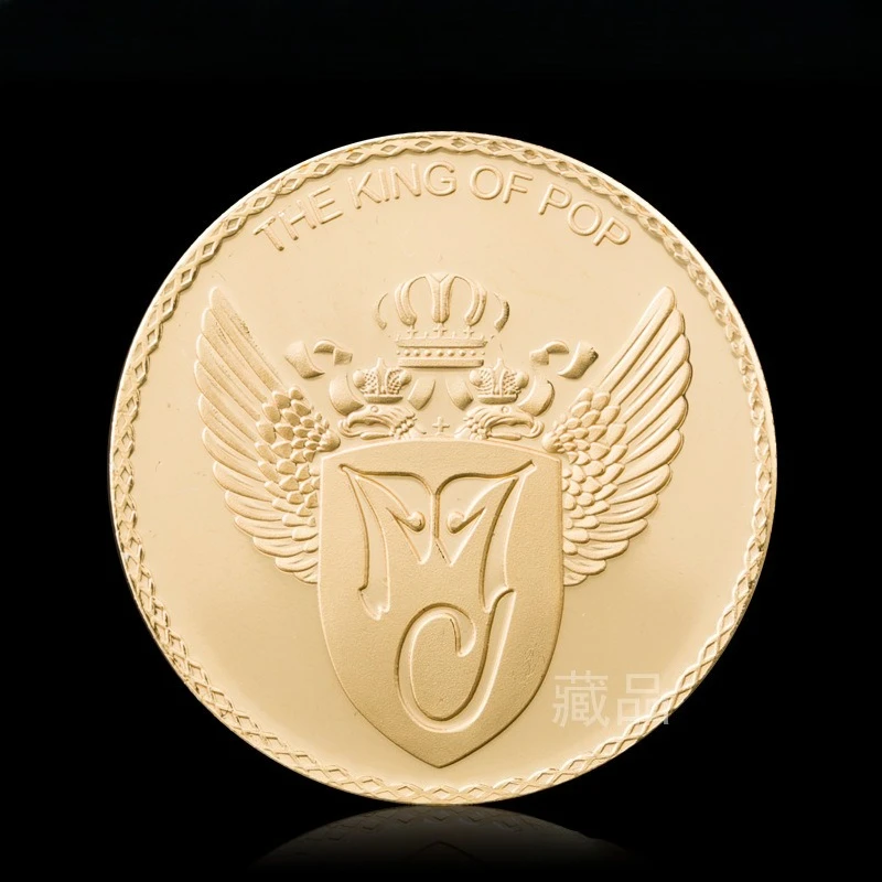 Crown Gold Commemorative Coin of Michael Jackson Rock Star Souvenir Coin Pop King Display Decoration Figurine MJ view 3