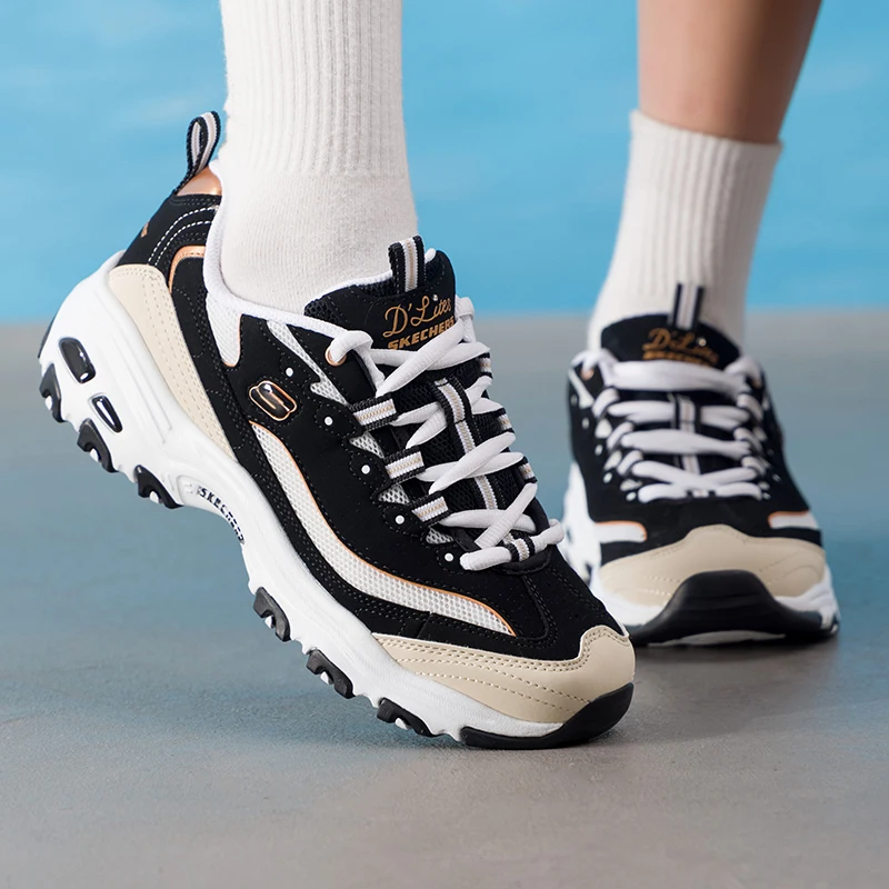 Skechers Women's Shoes Original Lightweight Fashionable Wear-Resistant Non-Slip New Fitness Training Outdoor Sports Casual Shoes 896204-Bkgd-1