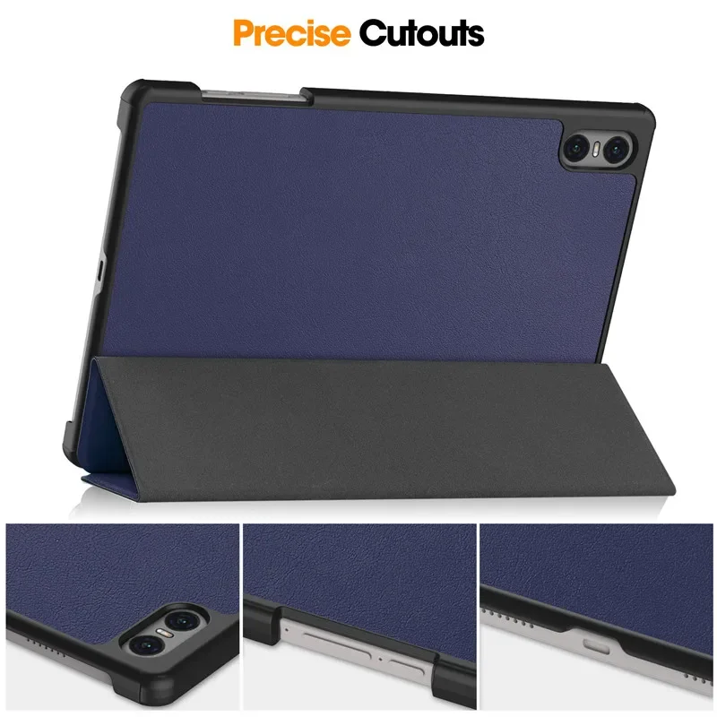 Tablet Case for Teclast T50 Pro 2023 11" Trifold Magnetic Stand Leather Bracket Smart Flip Holder Kickstand Shockproof Cover