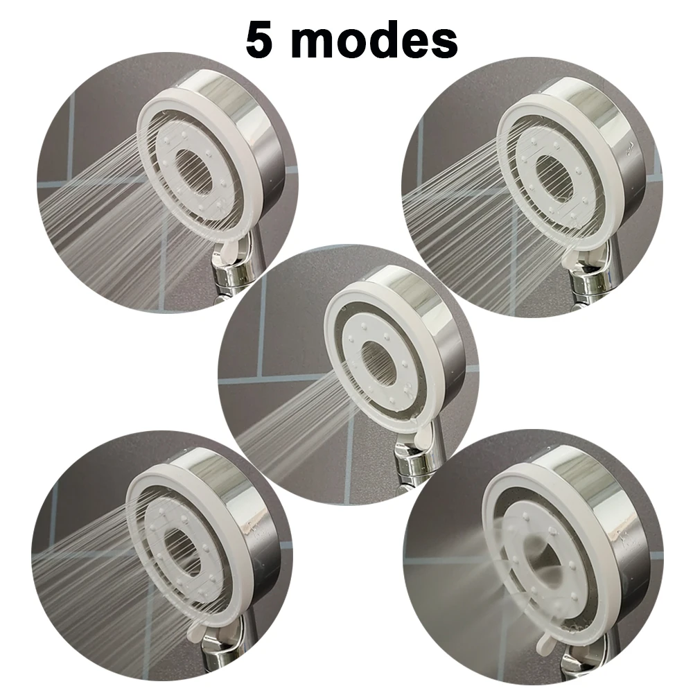 High Pressure Shower Head With Filter 5 Modes Adjustable Large Flow Spray Nozzle Massage Rainfall Shower Bathroom Accessories