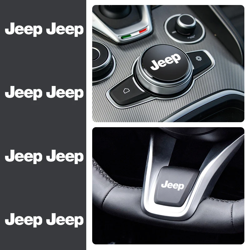 

Car Interior Sticker Central control Decals Emblem Badge For Jeep Wrangler Grand Cherokee Compass Wagoneer Gladiator Avenger JK