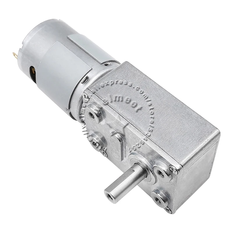 

DC6V 12V 24V JGY385 Large Torque Turbo Worm Speed Reduction Gear Motor with Full Metal Gearbox Self-Lock