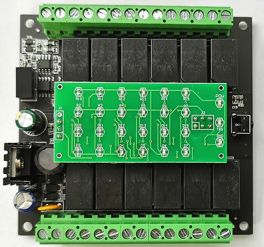 Switch output module 12 relay outputs isolated RS485 MODBUS RTU communication MB12RO