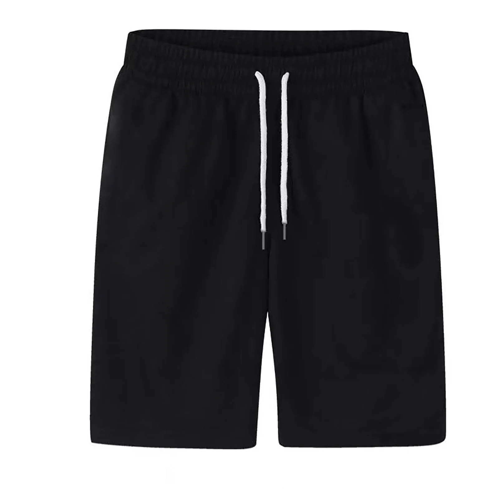 Black Grey Plus Size Loose Casual Men's Shorts 2024 Summer Outdoor Sport Beach Knee Length Trousers High Waist Five Point Pants