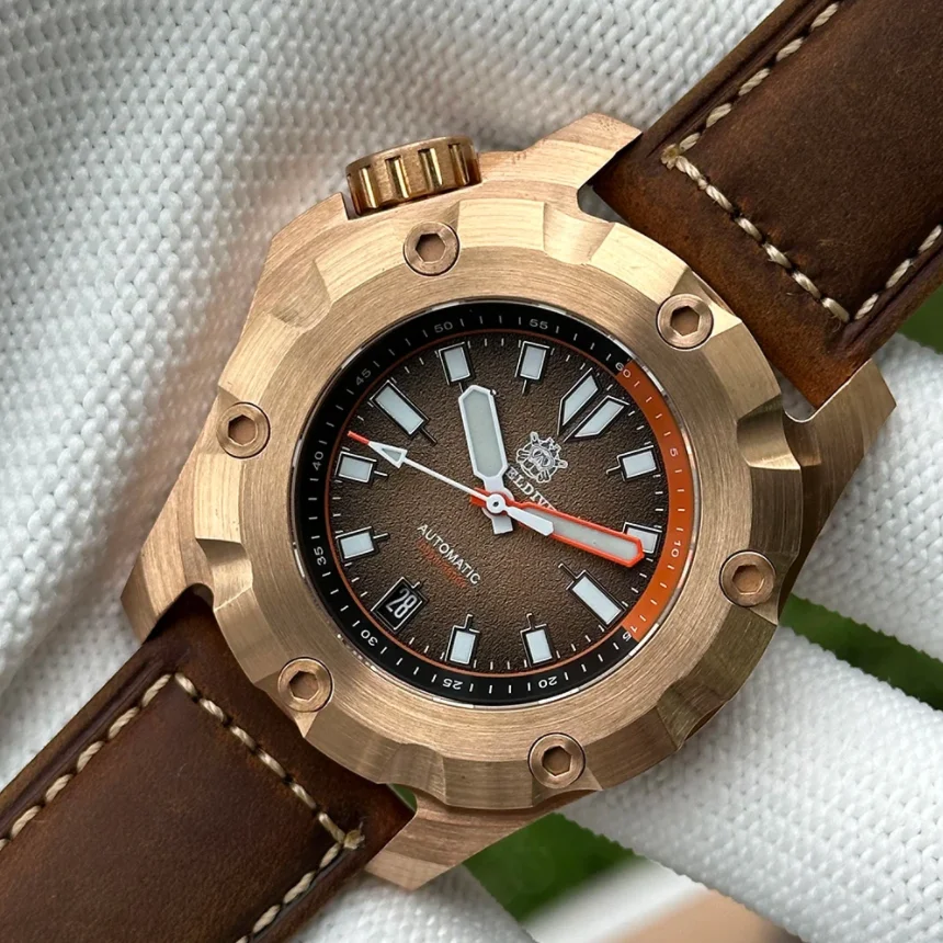 STEELDIVE Men Diver Watch Bronze 45MM Automatic Mechanical Wristwatch Deep Diving 1000m Waterprooof BGW-9 Luminous Sapphire NH35