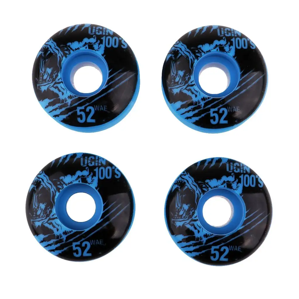 PU Skateboard Wheels 4 Piece Set Durable Speed Skates Wheels Replacement Scooter Wheels for Outdoor Skating