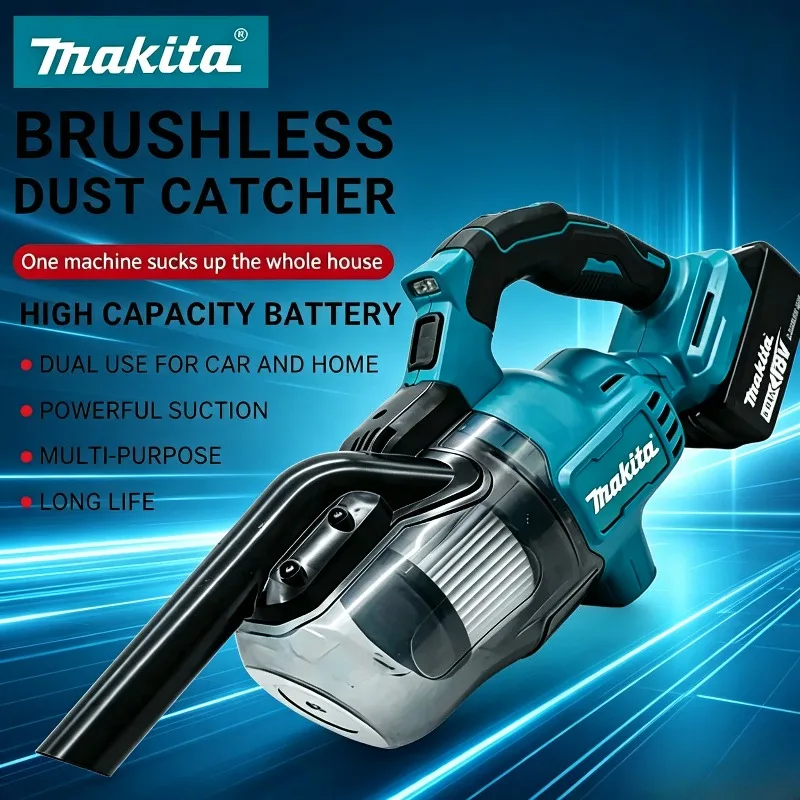 Makita Cordless Vacuum Home Car Dual Use Portable High Power Cleaning Tool for 18V Battery Electric Vacuum Cleaner Handheld