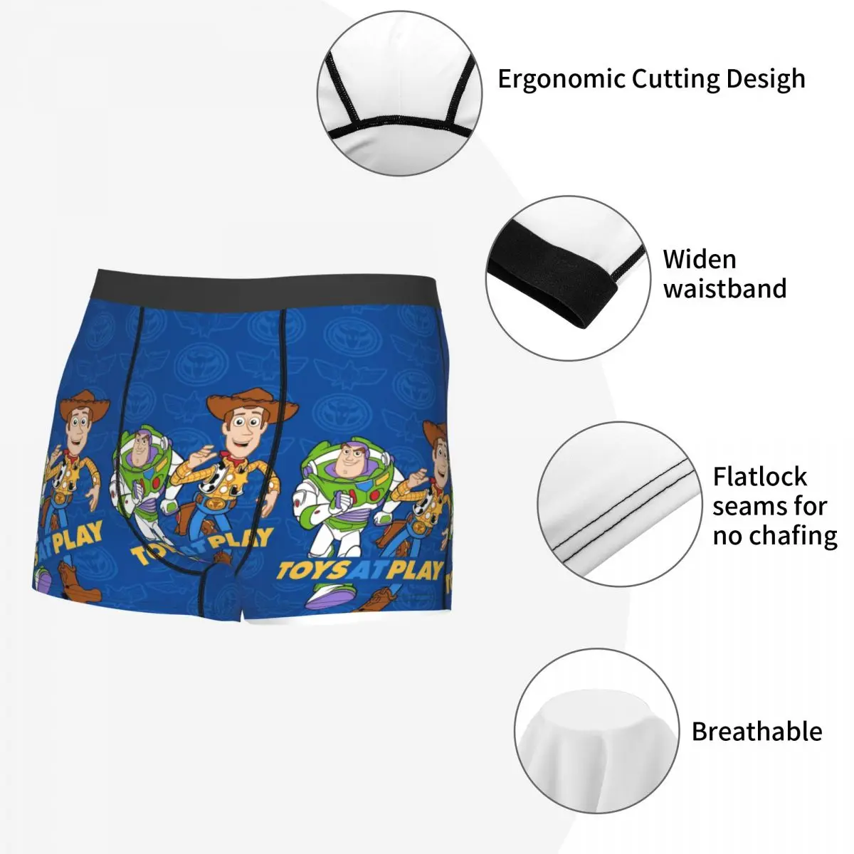 Custom Toy Story Cartoon Boxer Shorts For Homme 3D Print Underwear Panties Briefs Breathable Underpants