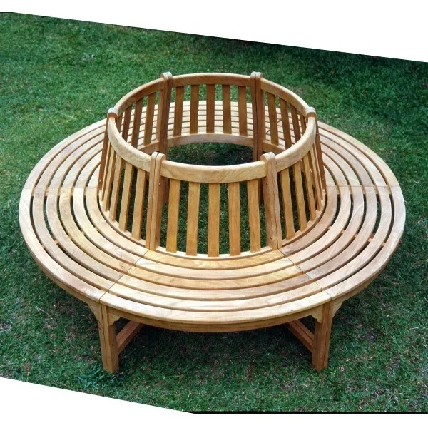 Garden Patio Outdoor Furniture Set , Teak Wooden OCTAGONAL Bench Tree Bench