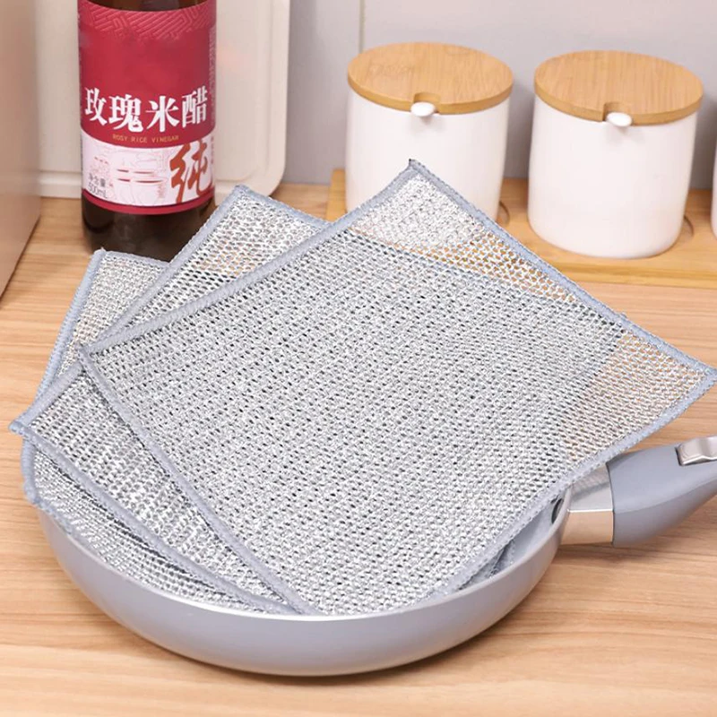 Magic Cleaning Cloth Thickened Steel Wire Rags Kitchen Dish Pot Washdishing Cloths Towel Clean Tools