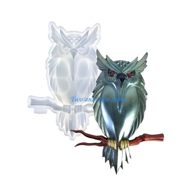 HX6F قالب راتنج البومة المتين للحرف اليدوية قالب راتنج مثالي لصنع الهدايا #4