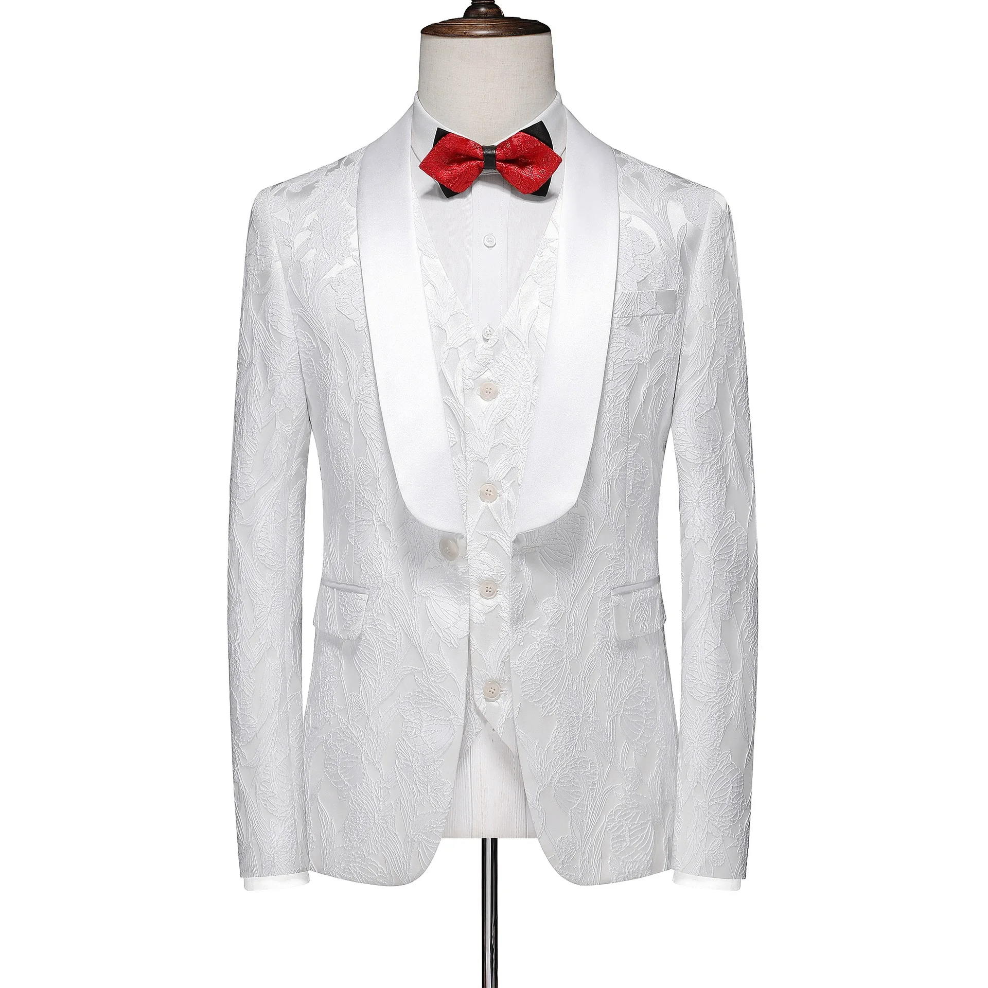 

Men Suit Set for Wedding Groom Suit Business 2 Piece Set for Men 2024 Popular Printed Jacket Dress Blazers Coat Trousers Suit