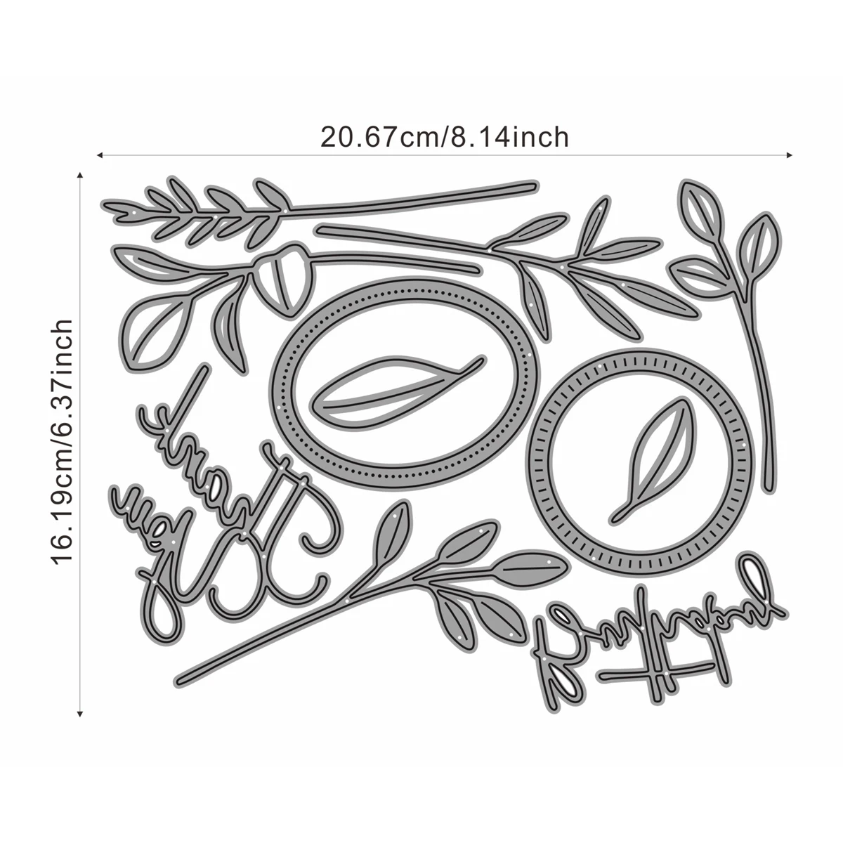 Panalisacraft Leave Oval Frame Cutting Dies Stencils for DIY Scrapbooking/album Decorative Embossing DIY Paper Cards