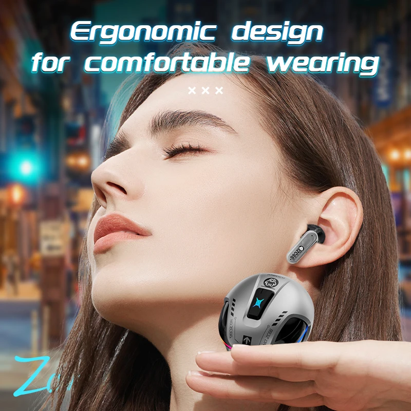 ZOMBIESCAT B5 auricolari Bluetooth True Wireless In-Ear ANC cancellazione attiva del rumore 2024 nuovo gioco Ultra lungo a bassa latenza